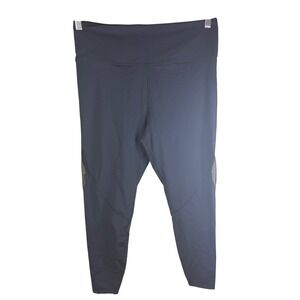 ALALA Womens Black‎ Mesh Insert Active Leggings Pants Size XL Activewear Goth